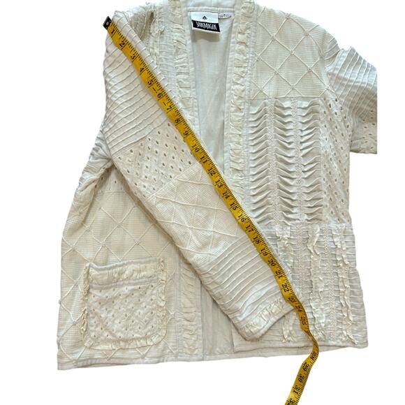 Yak Magik- jacket- off white cream color- Size Medium- intricate & unique design - Picture 6 of 10